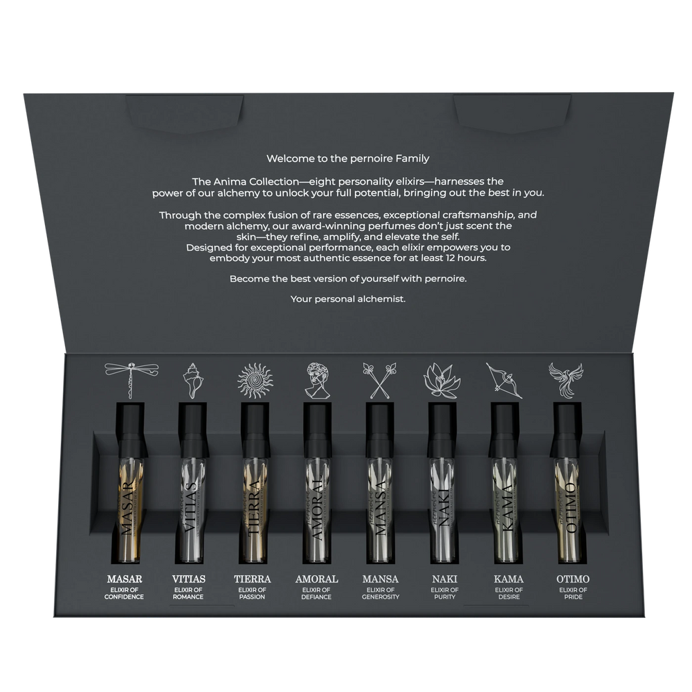 pernoire Anima Discovery Set – front view, eight fragrances