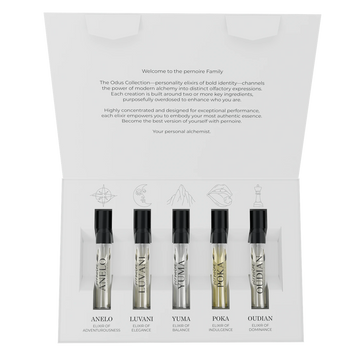 pernoire Odus Discovery Set – front view, five fragrances